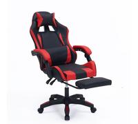 Chaise gaming de bureau ergonomique inclinable noir et rouge Altair
