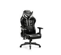 Chaise gaming - DIABLO CHAIRS - X-Ray 2.0 - Petite taille - Noir et blanc - Cuir écologique perforé