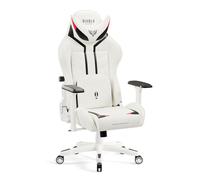 Diablo X-Ray Gaming Chaise Fauteuil Gamer Accoudoirs 4D Design Ergonomique Skaï Perforation Fonction d'inclinaison Blanc-Noir King (XL)