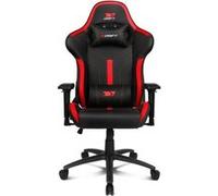 DRIFT GAMING Chair DR350 -DR350BR - Fauteuil de Jeu Professionnel, Similicuir, accoudoirs 4D, roulettes silencieuses, Piston Classe 4, Inclinaison, Coussin Lombaire/Cervical, Noir/Rouge