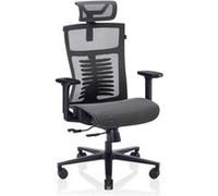 VALK Noma Office - Chaise Gaming en Maille Respirante, Chaise de Bureau Ergonomique, Accoudoirs 3D, Base Aluminium, Mécanisme Synchronisé, Siège Inclinable et Coulissant, Appui-tête (Gris/Noir)