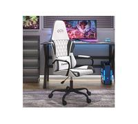vidaXL Chaise de jeu 3143785 – Similicuir blanc et noir