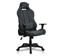 Arozzi Torretta Premium SoftFabric™ Chaise de Gaming et de Bureau Ergonomique avec mécanisme d'assise avancé, accoudoirs 3D, Dossier Haut, Bascule pivotante, 2 Coussins de Soutien - Gris foncé