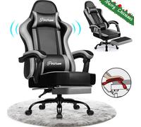 Chaise Gaming Ergonomique avec Repose-Pieds Télescopique Chaise de Bureau Ergonomique pour le Jeu avec Appui-Tête et Soutien Lombaire Fauteuil Gaming Rembourré Capacité 150 kg Chaise de Jeu Réglable e