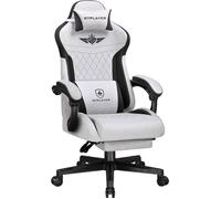 GTPLAYER Chaise Gaming, Chaise de Jeu Ergonomique en Tissu avec Soutien Lombaire, Chaise PC avec Dossier allongé, capacité de Charge jusqu'à 150 kg, Gris
