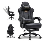 Chaise gaming ergonomique - GTPLAYER - GTPLAYER - Repose-pieds escamotable - Appui-tête & lombaire réglables - Capacité 180 kg