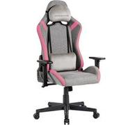 Mars Gaming MGC-Pro, Chaise Gaming Professionnelle, Finition Fabric Respirant, Accoudoirs 2D et Dossier Inclinable 135°, Coussins Lombaire et Cervical Soft-Touch, roulettes XL, Rose