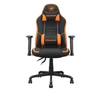 Cougar Gaming Fauteuil FUSIONSF – Support lombaire incurvé 3D, mousse multi-densité – Noir/Orange