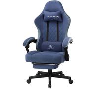 Chaise Gaming - GTPLAYER - GTPLAYER - Bleu - Accoudoirs inclinables - Réglable 46-56 cm - Support 150 kg