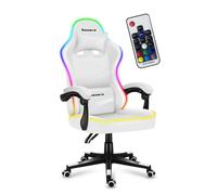 Chaise gaming Huzaro 4.4 RGB ergonomique, éclairage personnalisable, robuste et confortable.