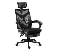 Chaise gaming HUZARO COMBAT 5.0 Camo, Hauteur réglable, Chaise bureau, Support Lombaire, Repose-pieds, Têtière, Pc gaming