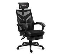 Chaise gaming HUZARO COMBAT 5.0 Noir, Hauteur réglable, Chaise bureau, Support Lombaire, Repose-pieds, Têtière, Pc gaming