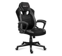 Chaise gaming HUZARO FORCE 2.5 Gris, Tissu Chaise Bureau, Pc Gaming, Ergonomique, Réglable, Pivotant, Accoudoirs, Gamer