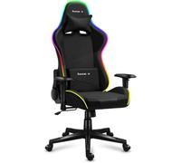 Huzaro Chaise de bureau gaming Force 6.2 RVB - Éclairage LED, tissu carbone, réglable, noir