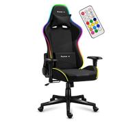 huzaro Force 6.3 RGB Mesh | Éclairage LED Chaise de Gaming PC Chaise de Bureau Chaise de Bureau Gamer | Charge maximale 130 kg | Appuie-tête réglable | Dossier réglable | Noir