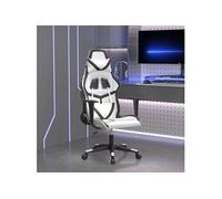 Chaise gaming interieur non pliable H. 116 cm en metal blanc