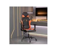 Chaise gaming interieur non pliable H. 120.5 cm en metal noir