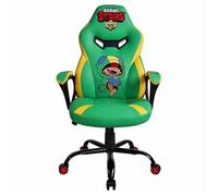 Subsonic - Chaise Gaming Brawl Stars Leon pour Enfant et Ado - Fauteuil de Bureau Ergonomique avec Mousse Haute Densité, Mécanisme à Bascule et Accoudoirs Confortables - Hauteur Réglable - Vert