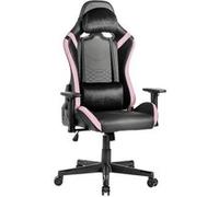 Mars Gaming MGC-Pro, Chaise Gaming Professionnelle, Finition Cuir PU, Accoudoirs 2D et Dossier Inclinable 135°, Coussins Lombaire et Cervical Soft-Touch, roulettes XL et Ressort Gaz Classe 4, Rose