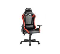 Mars Gaming MGC-Pro, Chaise Gaming Professionnelle, Finition Cuir PU, Accoudoirs 2D et Dossier Inclinable 135°, Coussins Lombaire et Cervical Soft-Touch, roulettes XL et Ressort Gaz Classe 4, Rouge