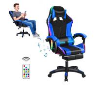 Chaise Gaming LED RGB - FIANAO - Confortable et Éclairée - Dispositif de levage pneumatique à 3 étages - Pivotement 360°