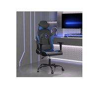 Chaise gaming Noir et bleu Similicuir