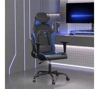 Chaise gaming Noir et bleu Similicuir Bleu G