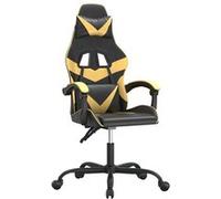 Chaise gaming Noir et doré SimilicuirChaise Gamer Siège Gaming Fauteuil Gamer Noir G