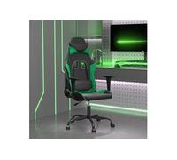 Chaise gaming Noir et vert Similicuir