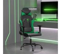 Chaise gaming Noir et vert Similicuir Vert G