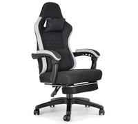 Chaise gaming OKTOS noir et gris avec repose-pieds
