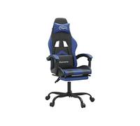 Chaise gaming pivotante et repose-pied Noir et bleu SimilicuirChaise Gamer Siège Gaming Fauteuil Gamer
