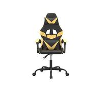 Chaise gaming pivotante Noir et doré SimilicuirChaise Gamer Siège Gaming Fauteuil Gamer