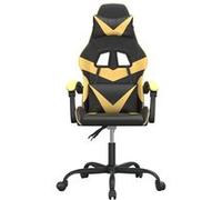 Chaise gaming pivotante Noir et doré SimilicuirChaise Gamer Siège Gaming Fauteuil Gamer Noir G