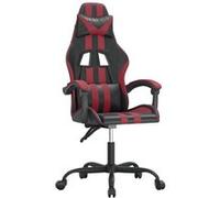 Chaise gaming pivotante Noir et rouge bordeaux SimilicuirChaise Gamer Siège Gaming Fauteuil Gamer Rouge G