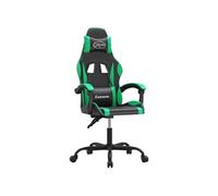 Chaise gaming pivotante Noir et vert SimilicuirChaise Gamer Siège Gaming Fauteuil Gamer