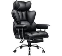 Chaise Gaming Réglable - Repose-Pieds Télescopique - Ergonomique，noir