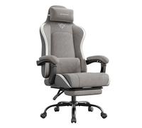Chaise Gaming - SONGMICS - Ergonomique - Repose-Pieds - Gris Tourterelle