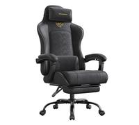 Chaise Gaming - SONGMICS - Ergonomique - Repose-Pieds - Noir d'Encre