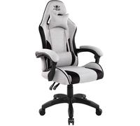 Chaise Gaming - SPIRIT OF GAMER - Arena - Tissu 100% polyester - Blanc et Gris - Capacité 100kg