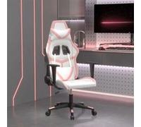 Chaise gaming en metal non pliable interieur H. 116 cm blanc