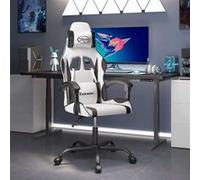 Chaise gaming vidaxl interieur non pliable en plastique H. 121 cm noir noir G