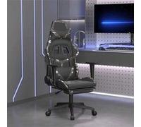 Chaise gaming vidaxl interieur non pliable H. 116 cm en plastique vert noir G