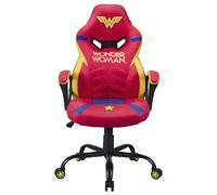Subsonic - Chaise Gaming Wonder Woman pour Enfant et Ado - Fauteuil de Bureau Ergonomique avec Mousse Haute Densité, Mécanisme à Bascule et Accoudoirs Confortables - Hauteur Réglable - Rouge