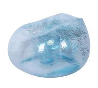Chaise Gonflable, Chaise de Haricot Extérieur soufflé canapé avec Décor de Paillette Adulte Transparent Pliant canapé Gonflable pour Salle de Lecture de Chambre à Coucher, 41,7x41.7x27,6