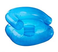 Chaise gonflable ergonomique transparente en PVC pour intérieur, chambre à coucher, balcon, jardin, piscine, relaxation, bleu, gonflage facile avec portabilité légère