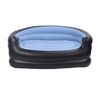 Chaise Gonflable Gonfle du canapé Velvet + PVC Flocking Furniture Decoration pour Intérieur Intérieur Extérieur Paresseux, Matelas Aérienne (Blue)
