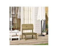 Chaise de jardin 60x52,5x72 cm bois de pin imprégné