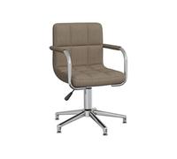 Vidaxl Chaise Pivotante De Salle À Manger Taupe Tissu Multicolore