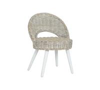 Vidaxl Chaise De Canapé Rotin Kubu Blanc Blanc